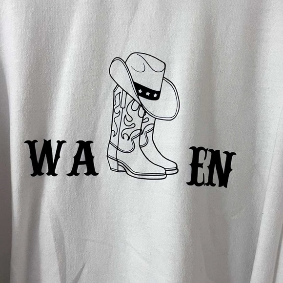 White Gildan “Wallen” Sweatshirt - Picture 2 of 4
